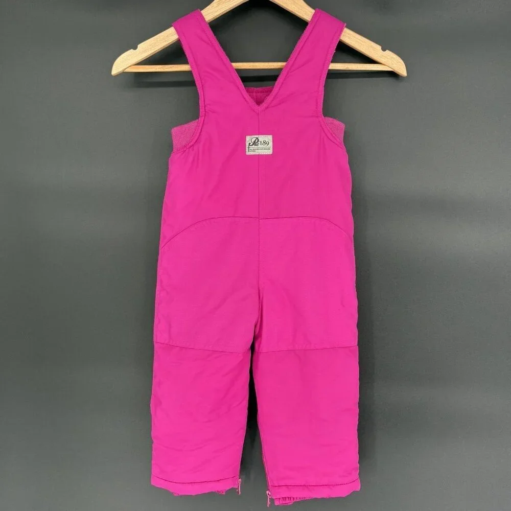 Place Toddler Snow Bib Overalls 24 Mos Pink Fleece Lined Snow Pants Performance